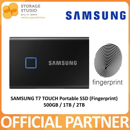 SAMSUNG T7 Touch Portable SSD, Black